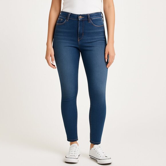 SONG Curvy High Rise Skinny Ankle Jeans Dark Wash 15/32 - Picture 1 of 7